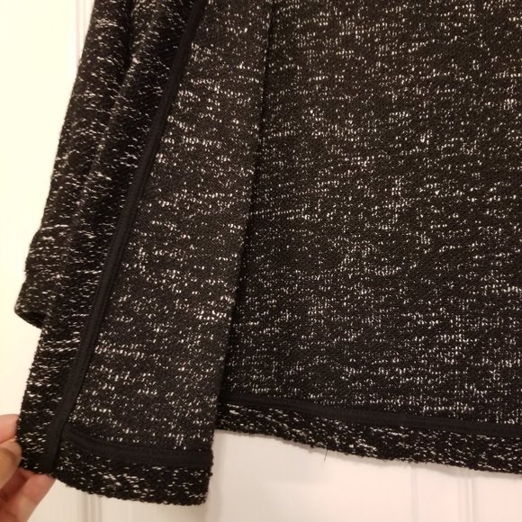Tweed Knit Black and White Open Cardigan H&M - Picture 4 of 11